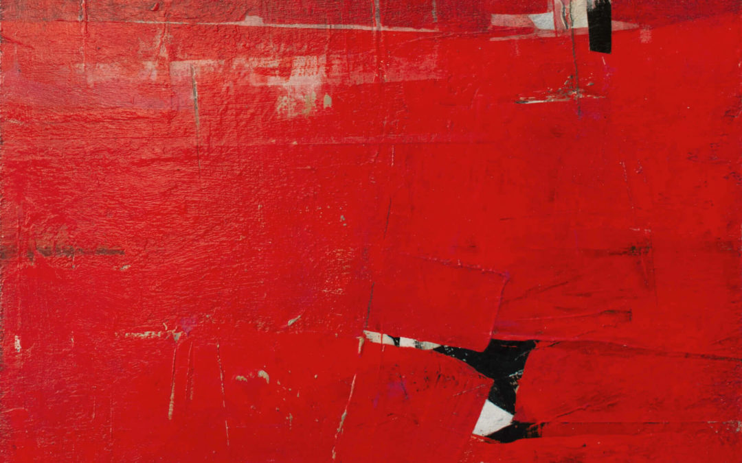Rote Landschaft – abstrakt