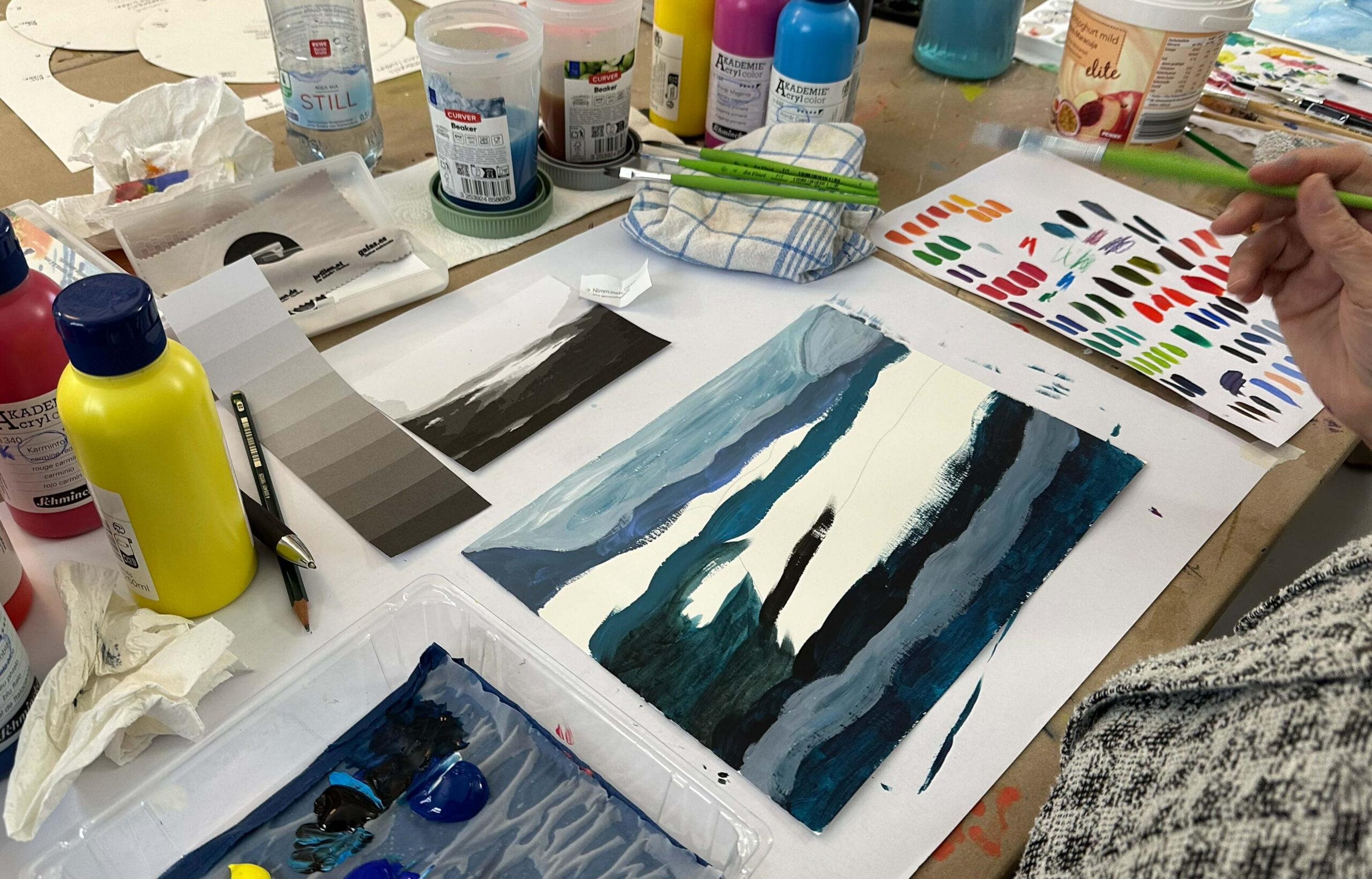 Farben und Tonwerte erkennen - abstrakte Landschaft