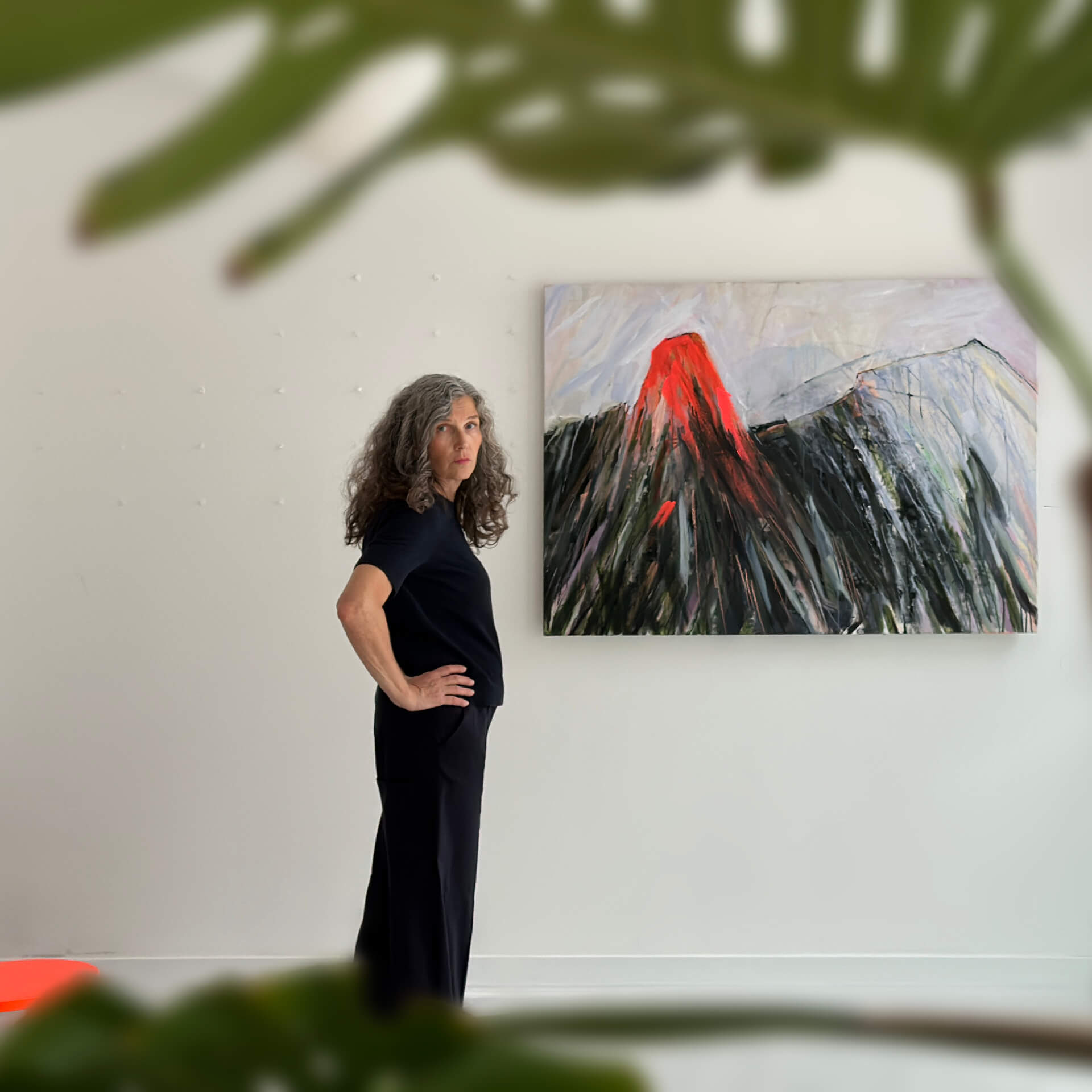 Abstrakte Landschaft 'Aridez‘ im Atelier Anne Nilges
