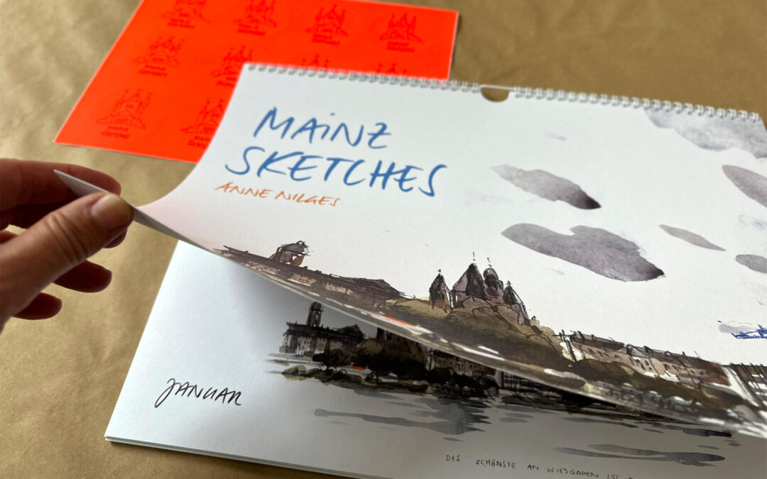 Kunstkalender „Mainz Sketches“: 12 Urbane Stadtansichten von Mainz